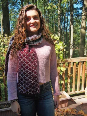 Diamond Double Knit Reversible Scarf - Designed by Clara Masessa