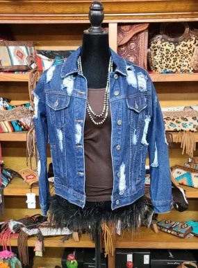 DISTRESSED DENIM JACKET