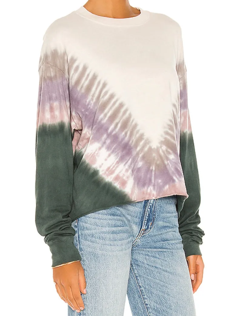 Dusty Rose Tie Dye Long Sleeve Crop | DAYDREAMER