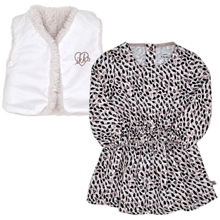 Ensemble robe imprimée et gilet