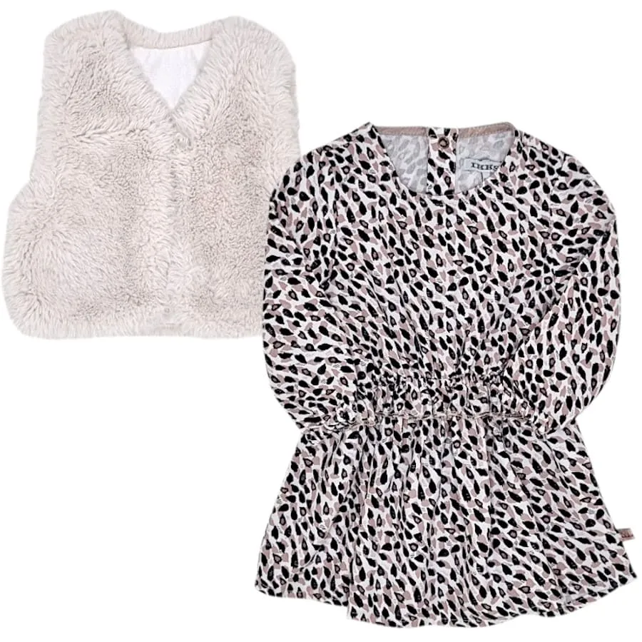 Ensemble robe imprimée et gilet