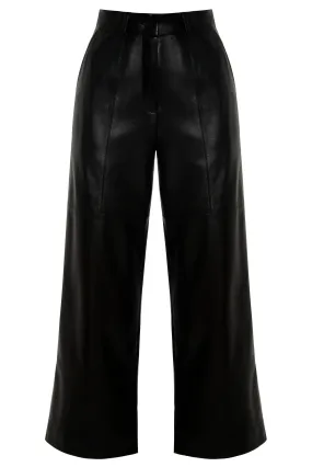 Faux Leather Three Pocket Culottes