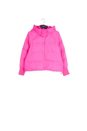 Fuchsia boxy puffer jacket