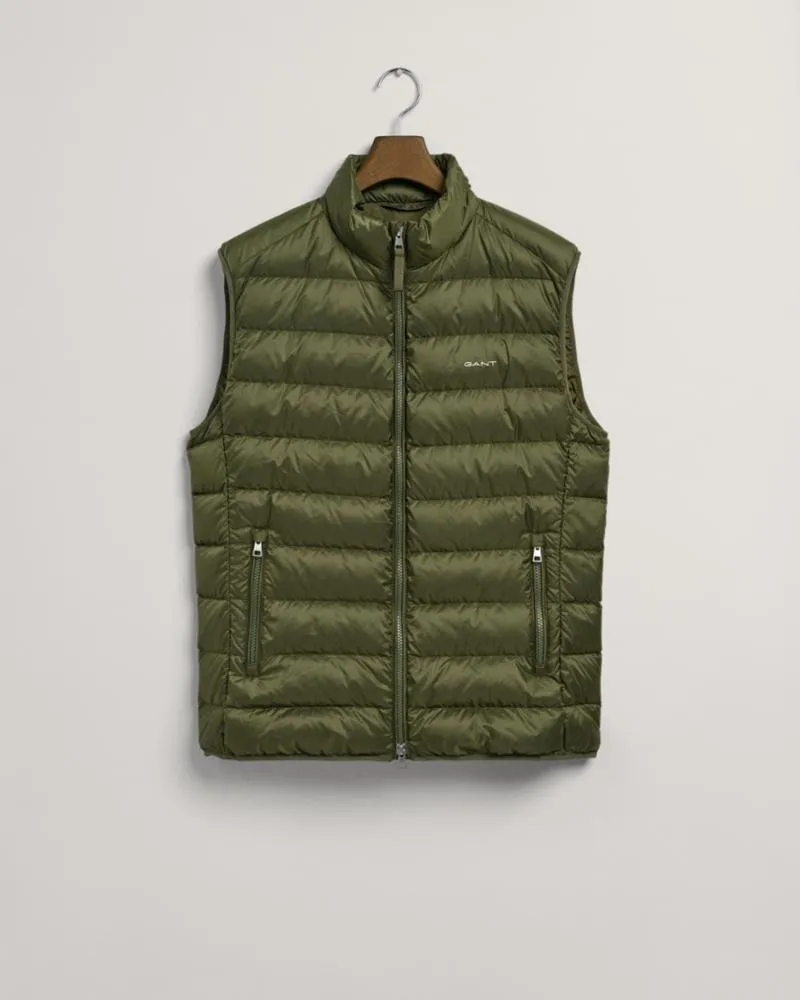 Gant Apparel Mens LIGHT DOWN GILET 301/RACING GREEN