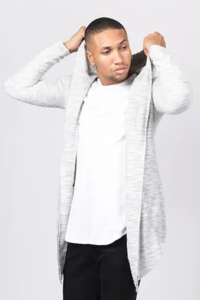 Gilet cape Homme chiné gris clair 1728C