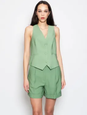 Gilet con Scollo a V Verde