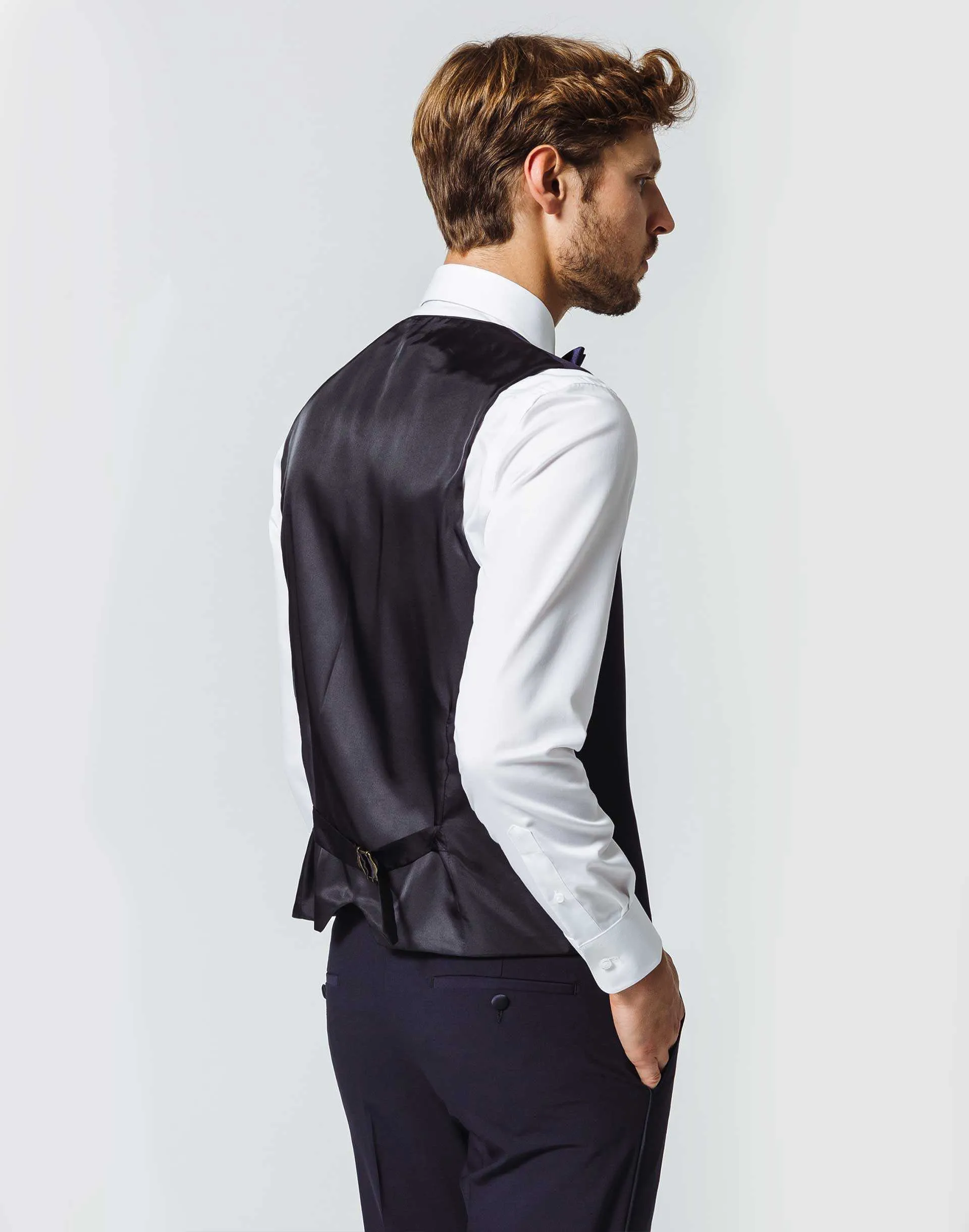 Gilet Cérémonie Echancré bleu