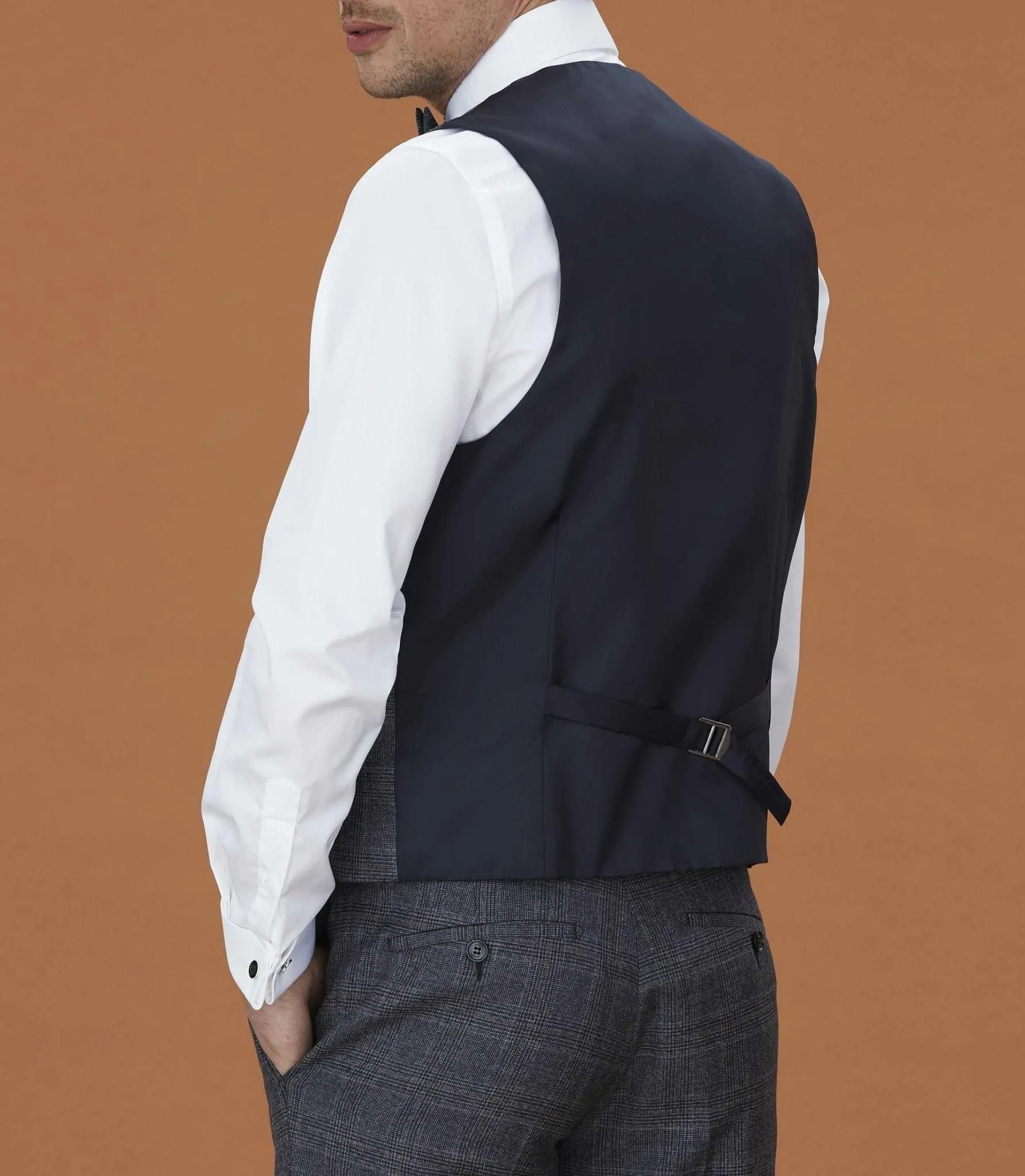 Gilet Prince de Galles bleu "Quégérie"