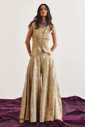 Gold Ivory Tissue Gilet