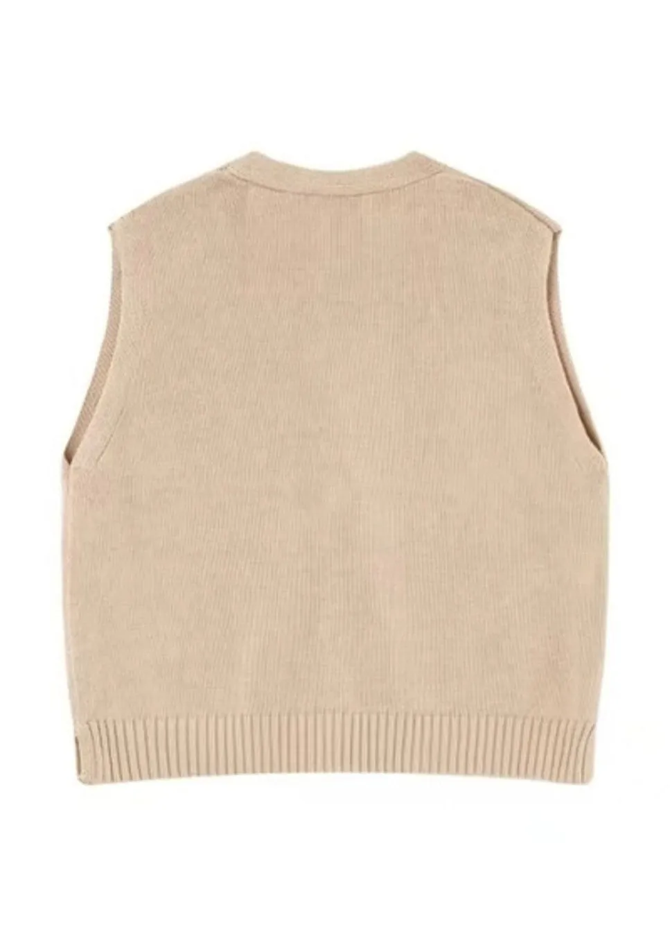 Grace & Mila Pancake gilet gebreid Beige