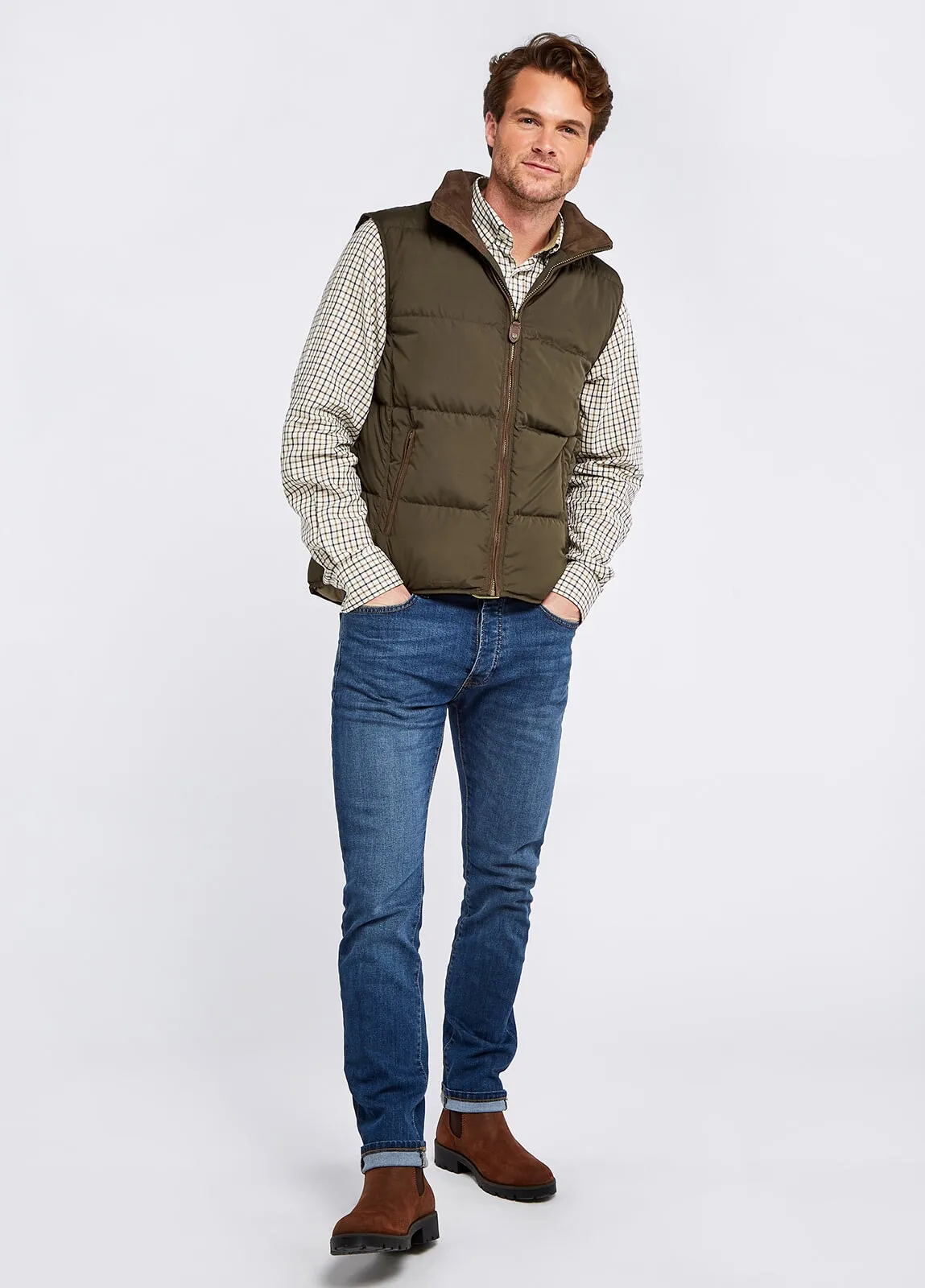 Graystown Down Gilet vest, mand, Oliven
