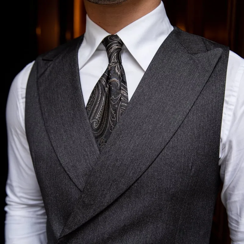 Henry - Gilet d'homme d'affaires slim à double boutonnage