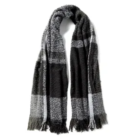 Holbrook Pebble Plaid Wrap in Black and White