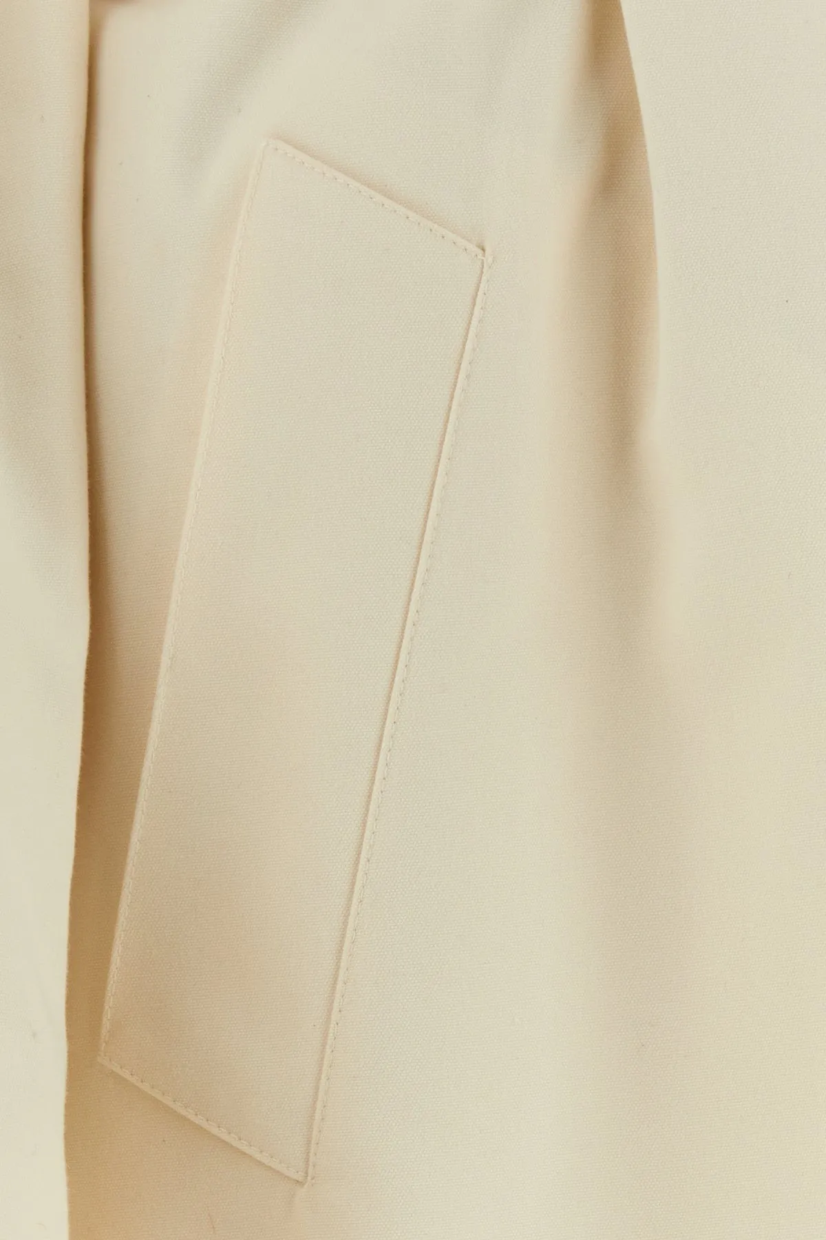 Ivory polyester blend overcoat