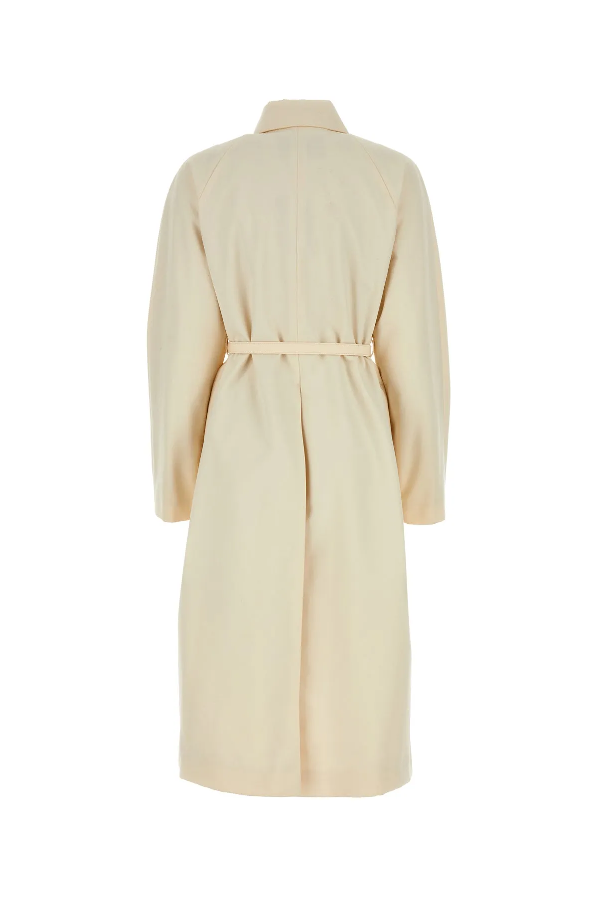Ivory polyester blend overcoat