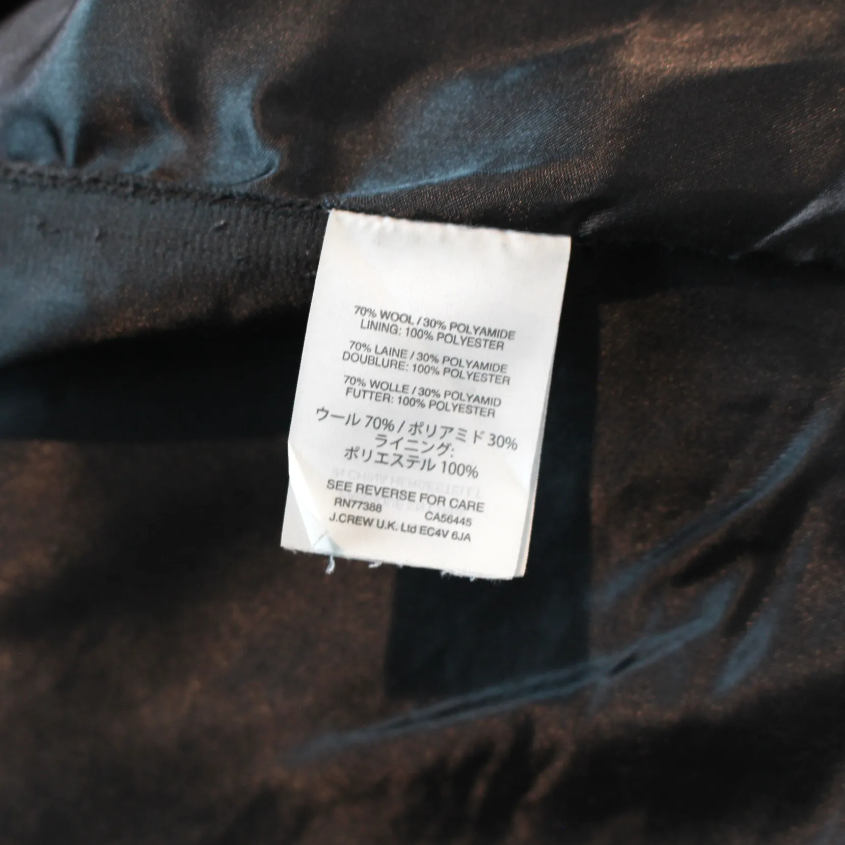 J. Crew Italian Wool Coat