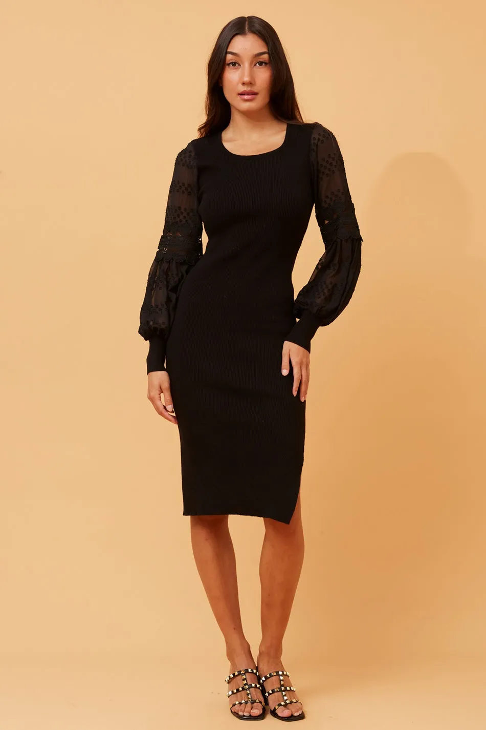 JANEY LACE KNIT DRESS
