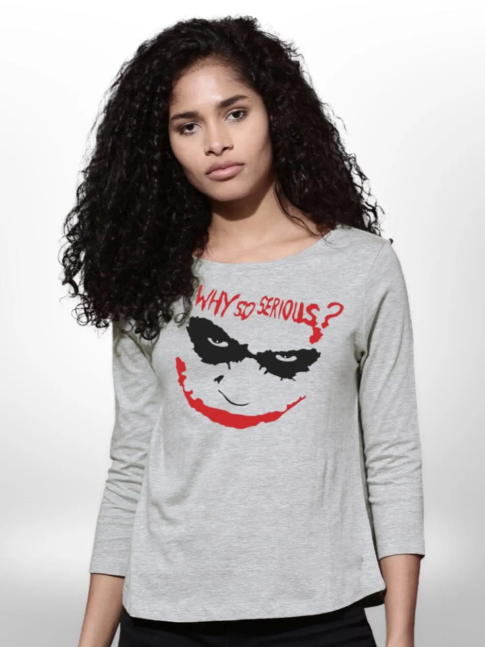 Joker Printed 4 Quarter Sleeve Ladies T-shirt