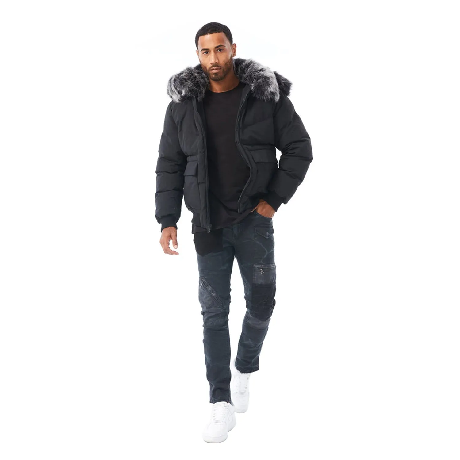 Jordan Craig Hollis Men's Bomber Jacket Black