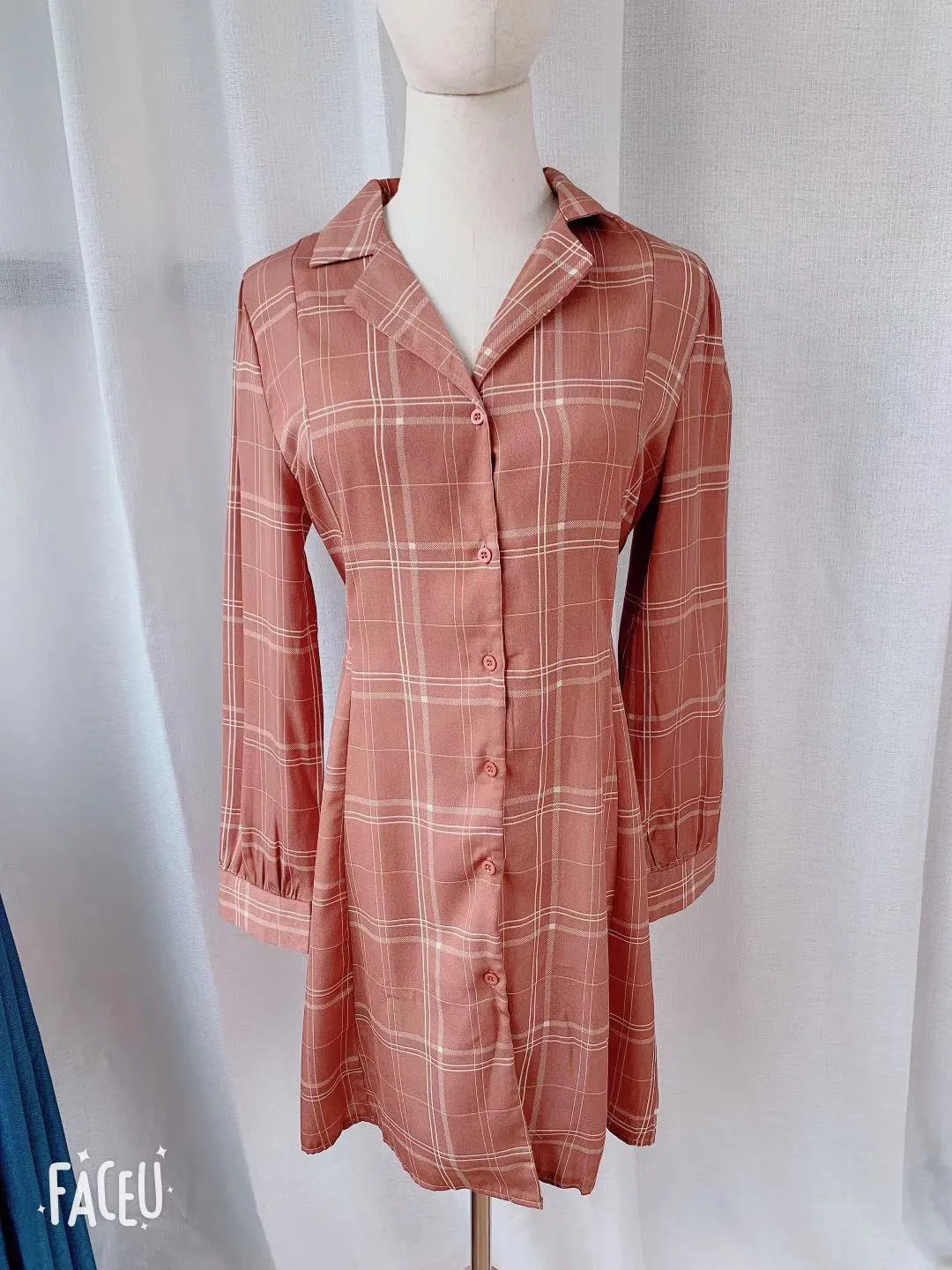 Korean Dress Plaid Shirt
