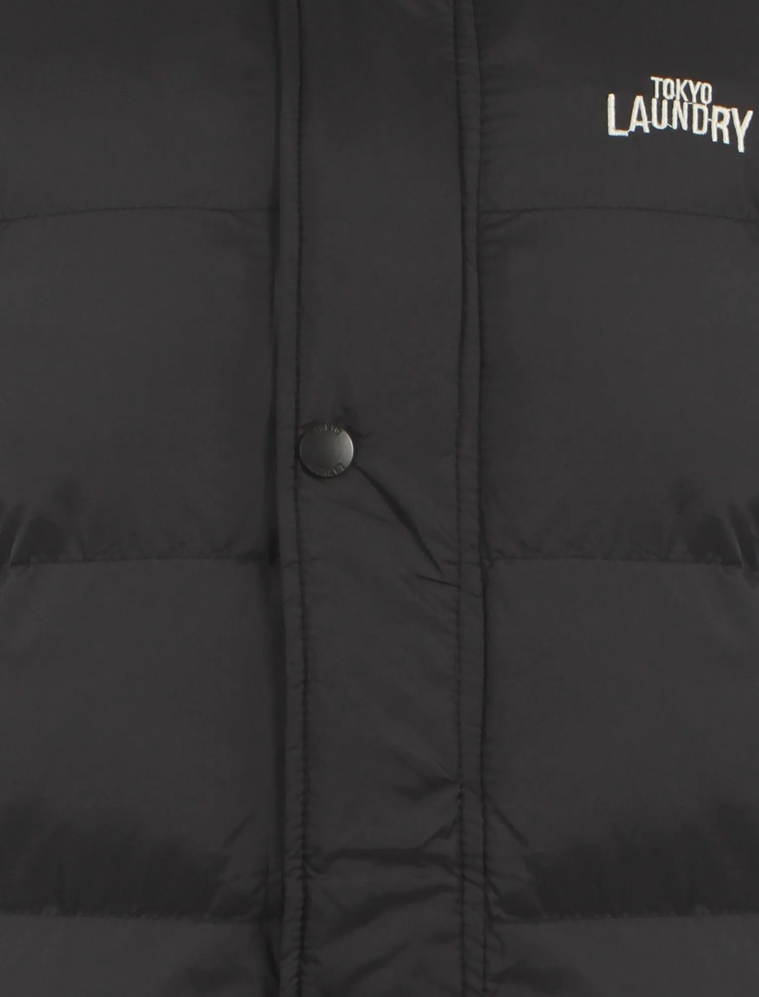 Kyber Quilted Hooded Gilet in Black - Tokyo Laundry