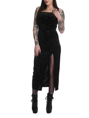 Lamplighter Velvet Burnout Slip Dress