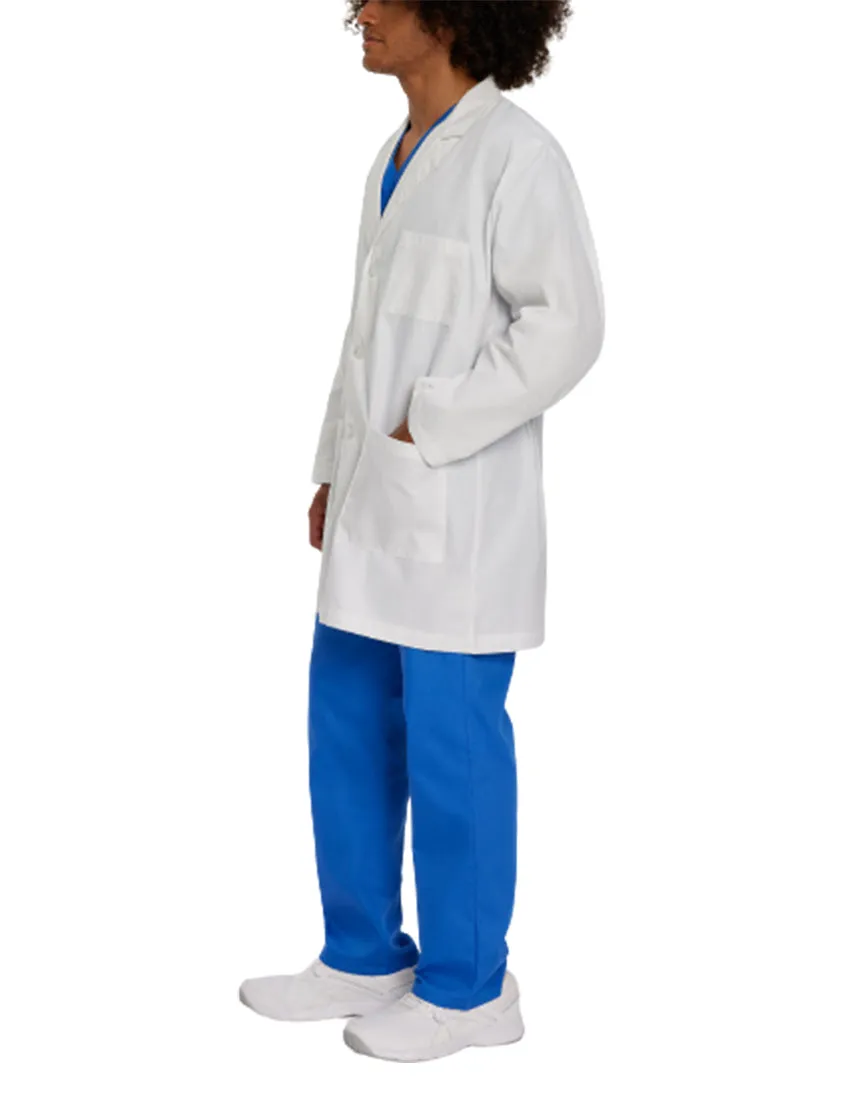 Landau Men's 3-Pocket Mid-Length Lab Coat