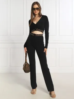 Logo Intarsia Knitted Jog Pants