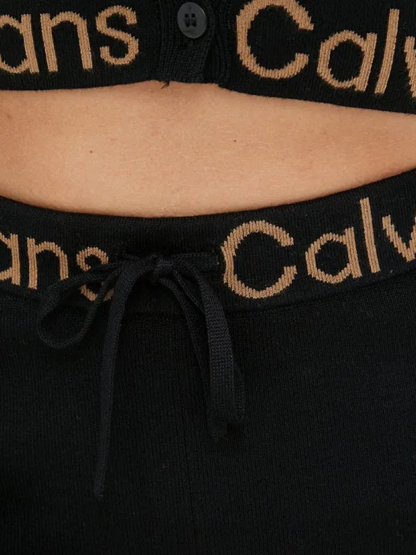 Logo Intarsia Knitted Jog Pants