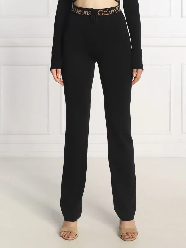 Logo Intarsia Knitted Jog Pants