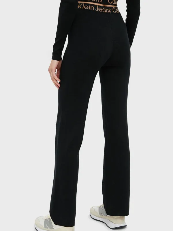 Logo Intarsia Knitted Jog Pants