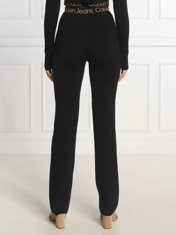 Logo Intarsia Knitted Jog Pants