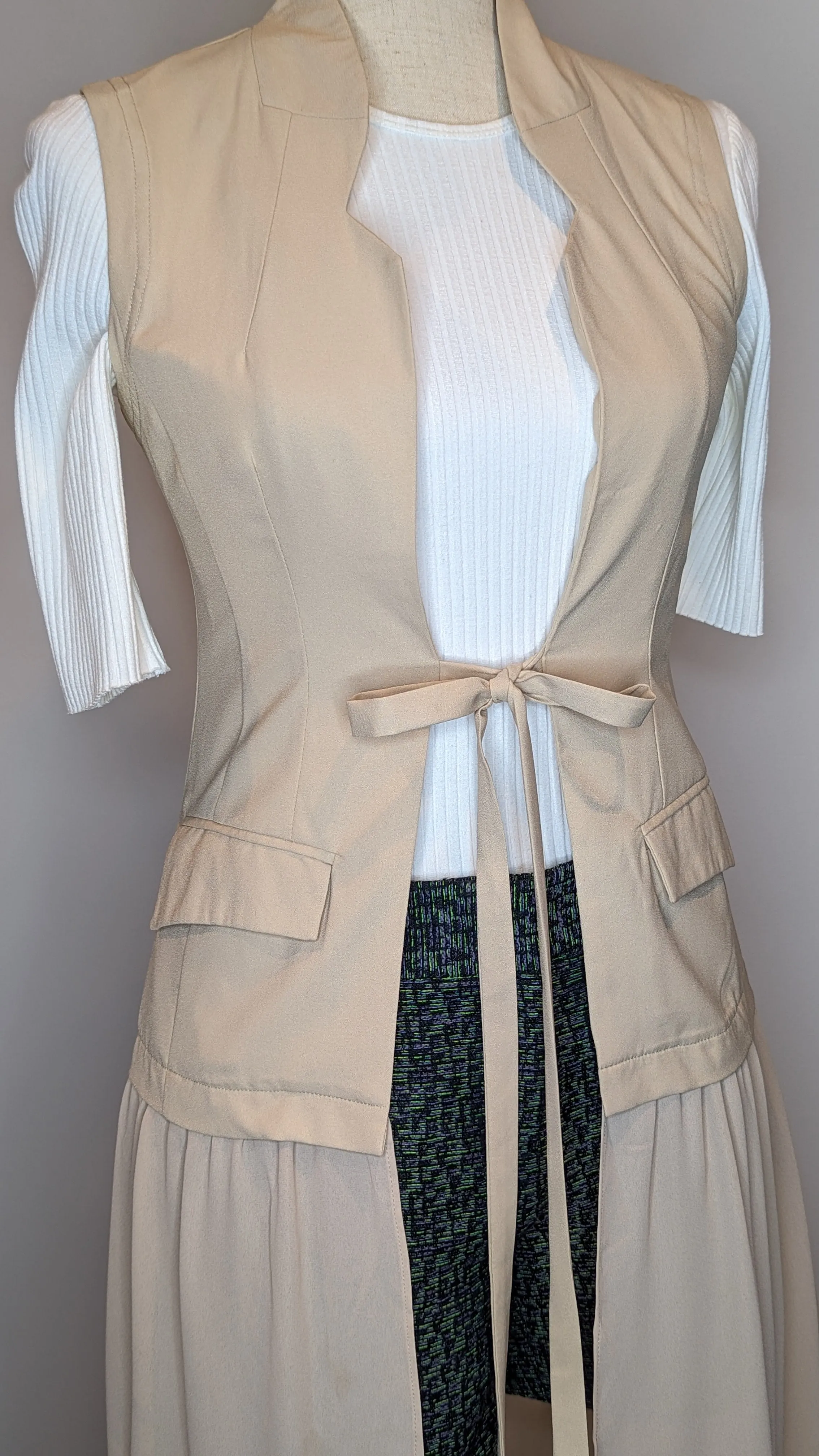 Long Flowy Sleeveless Gilet Vest