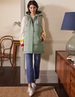 Long Puffer Gilet-Alder/Milkshake