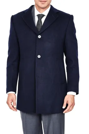 Luxury Overcoat Wool and Cashmere - Navy