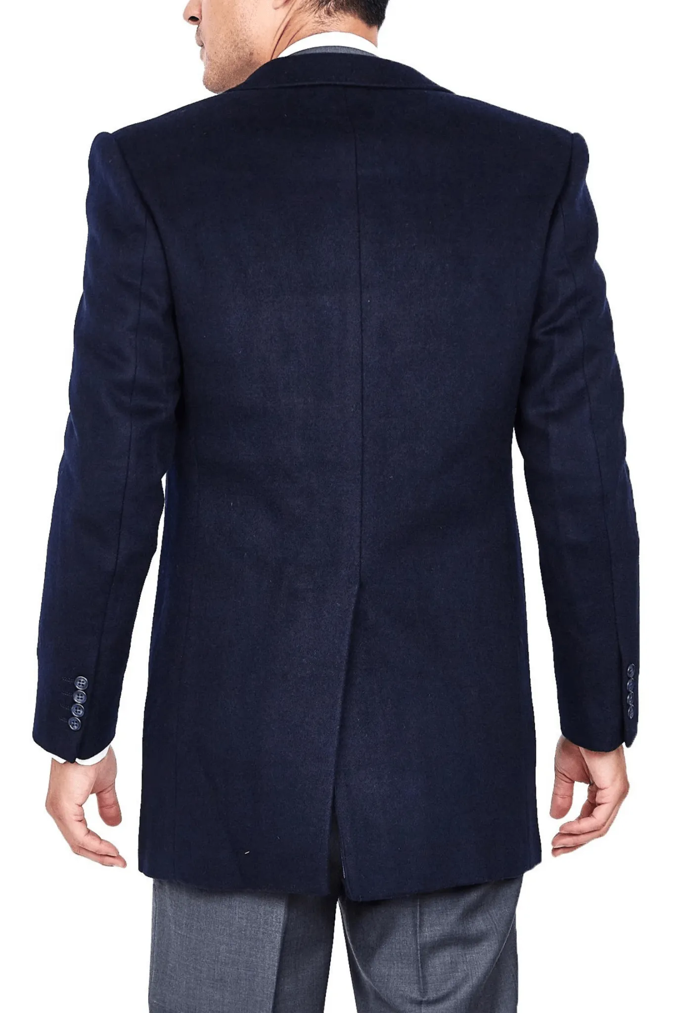 Luxury Overcoat Wool and Cashmere - Navy