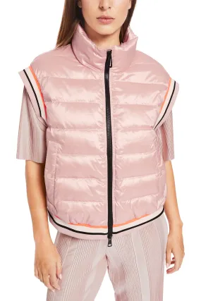 Marc Cain Sports Padded Gilet Rosewater Pink High Collar XS 37.01 W02 168