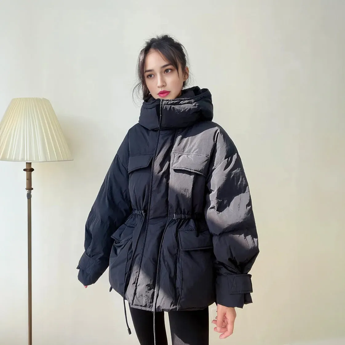 Marshmallow Fluffy Hooded Parka Coat