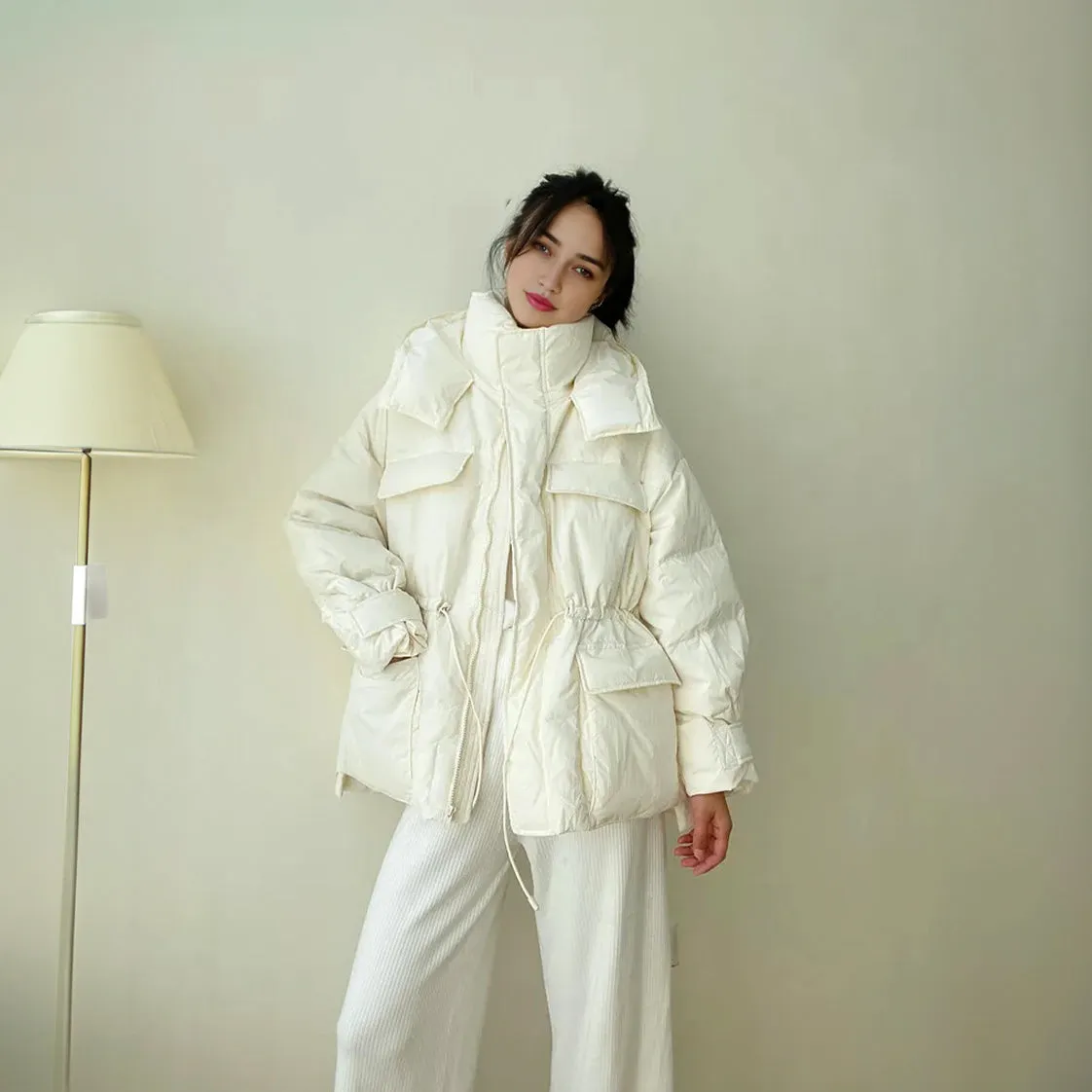 Marshmallow Fluffy Hooded Parka Coat