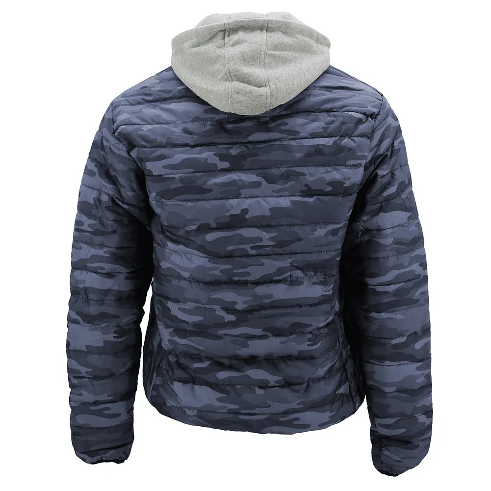 Maximos Men's BAH BAH Removable Hood Camouflage Print Puffer Jacket
