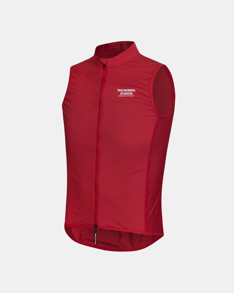 Mechanism Stow Away Gilet - Deep red