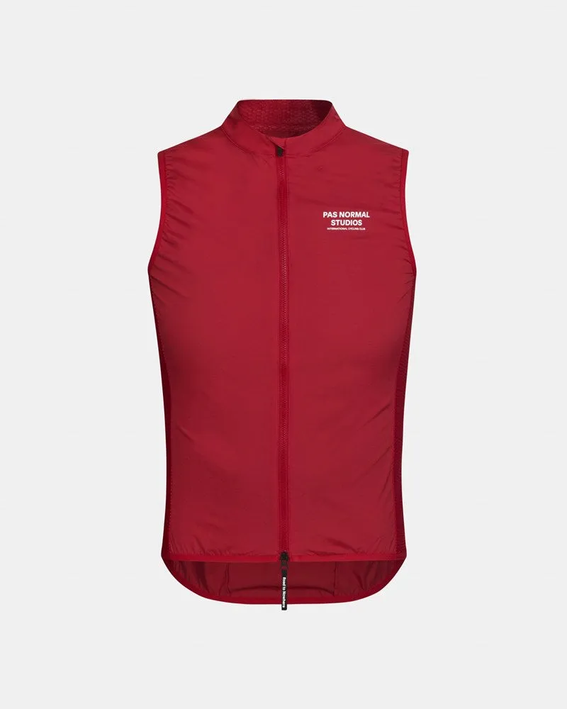 Mechanism Stow Away Gilet - Deep red