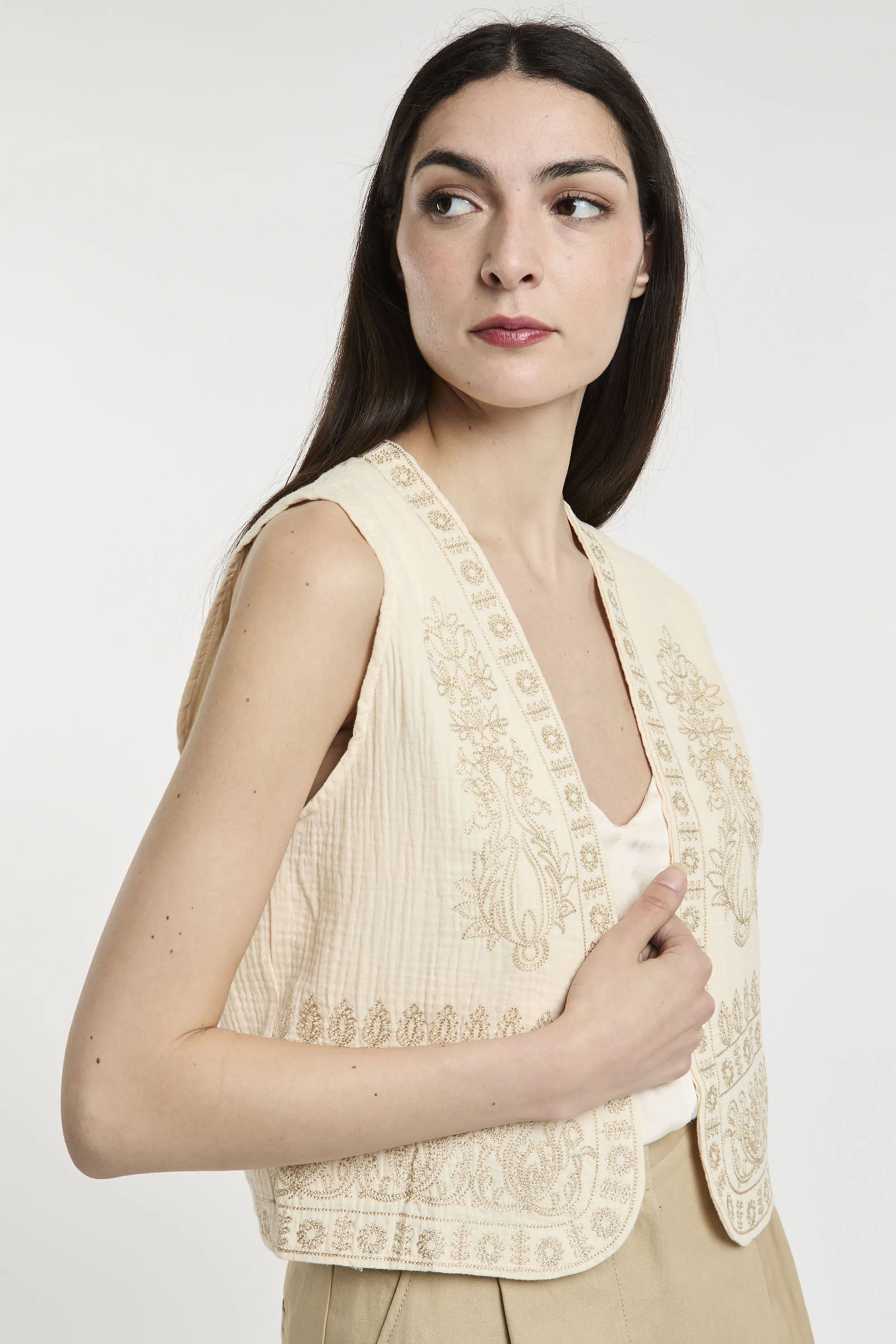 Meisïe Gilet Ricamato 5684