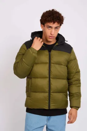 Men Jacket Fashion Puffer Green