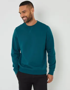 Men's Dark Teal Crew Neck Sweatshirt