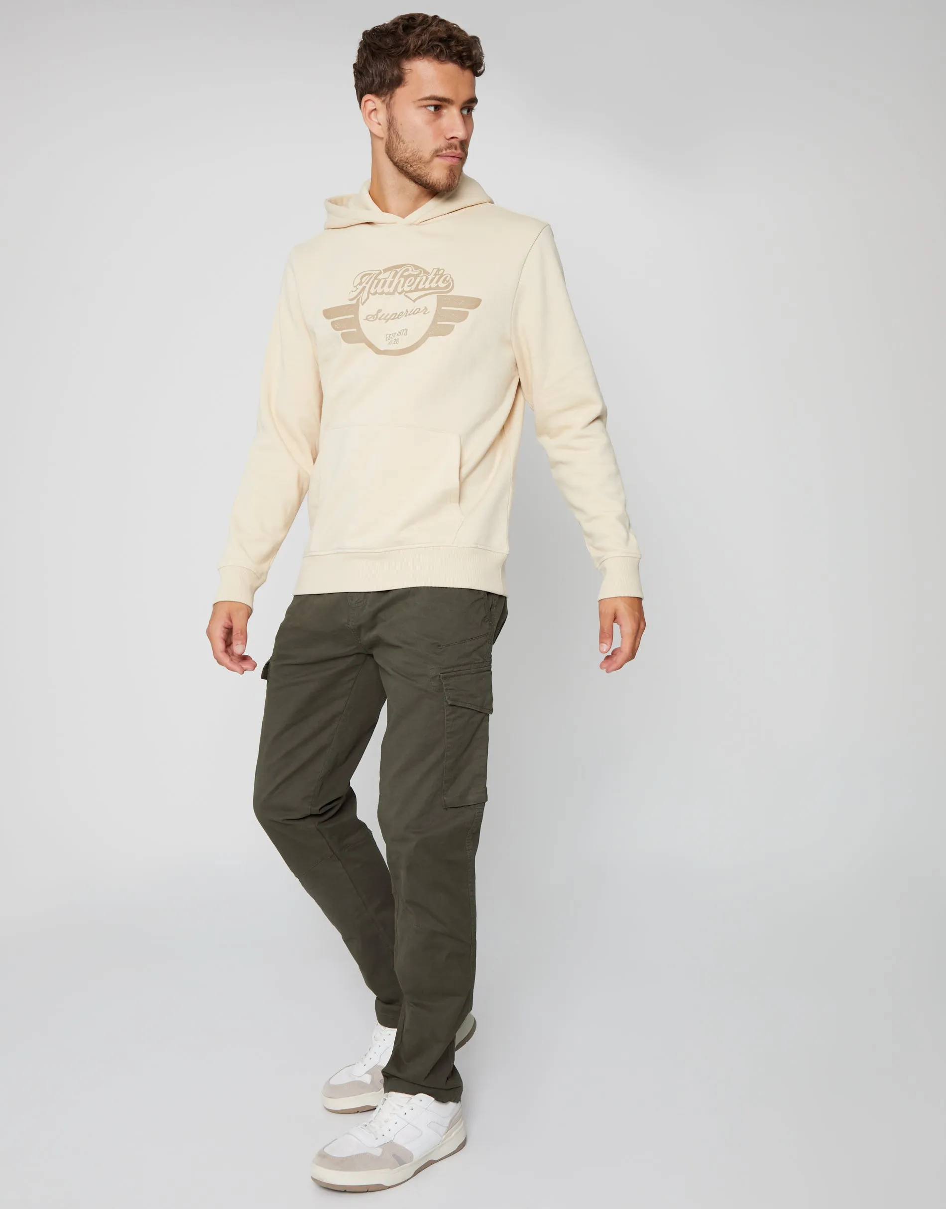 Men's Khaki Cargo Style Trouser