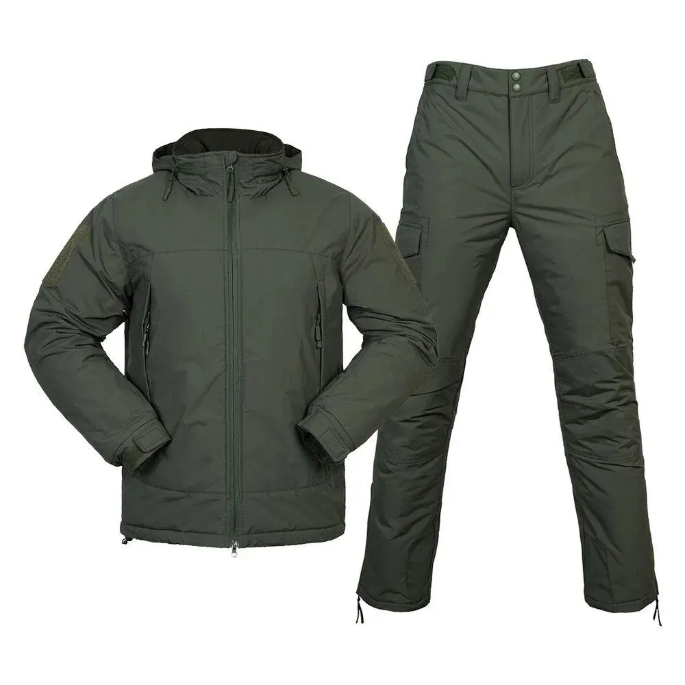 Men’s Winter Tactical Parka Set – Waterproof Hunting Suit & Windbreaker Jacket