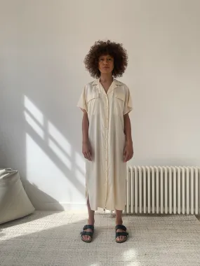 Minimal silk vintage shirt dress