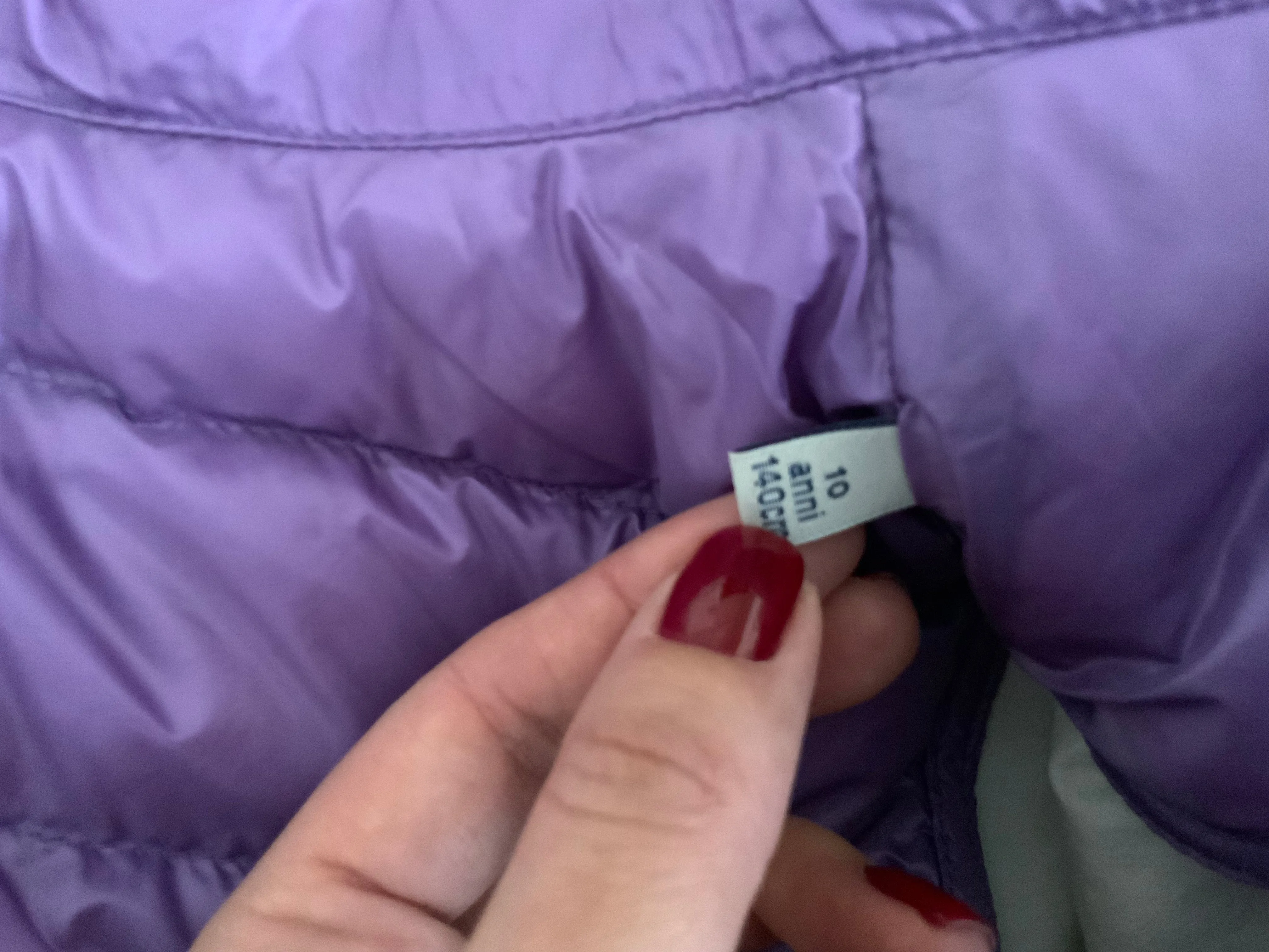 Moncler Liane purple gilet vest down jacket in padded Size 10 years 140 cm children