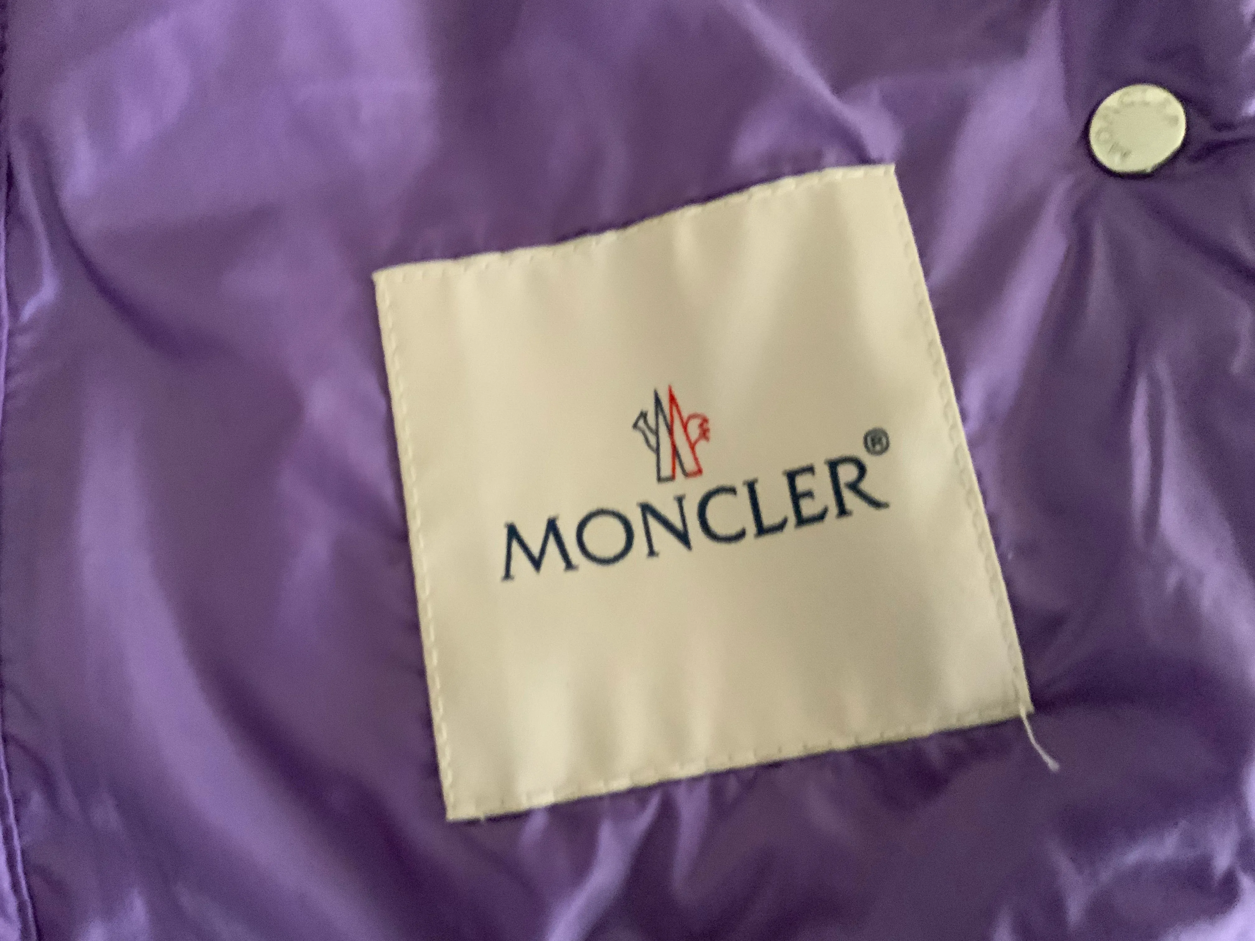 Moncler Liane purple gilet vest down jacket in padded Size 10 years 140 cm children